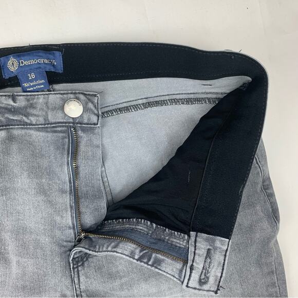 Democracy women's size 16 absolution slimming Gray Straight Leg Jeans - Picture 5 of 12